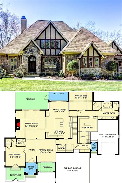 two story tudor style home